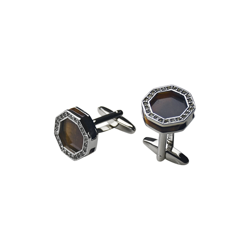 'Olho de tigre''Crystal Personalized Shirts Cuff Links